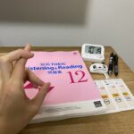 TOEIC学習風景（公式問題集12・スコア推移）